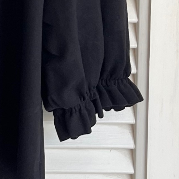 Ann Taylor Minimalist Black Bateau Neck Dressy Blouse Size L - Picture 3 of 7